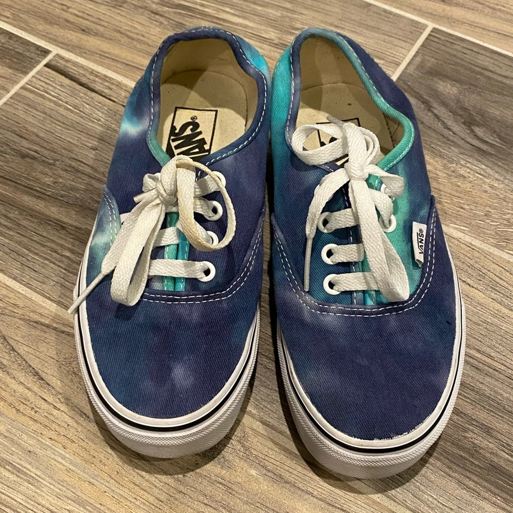 Tie dye blue vans